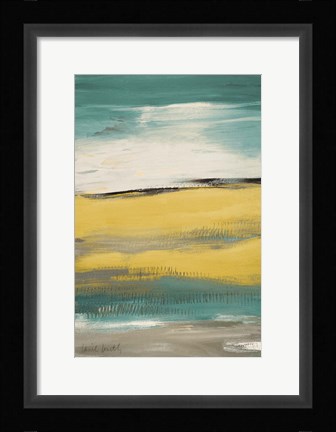 Framed Flatlands Teal Print