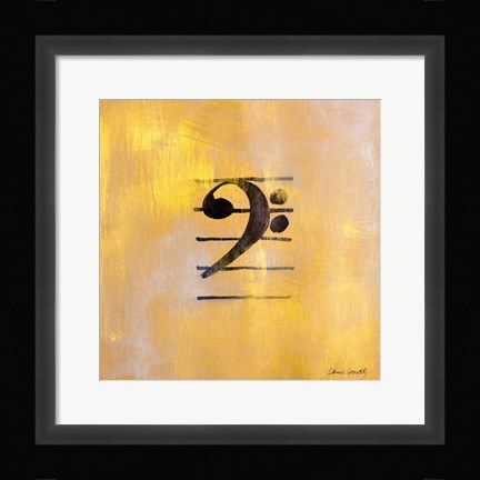 Framed Bass Clef Print