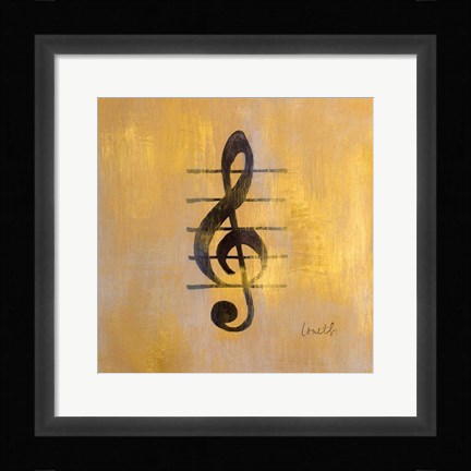 Framed Treble Clef Print