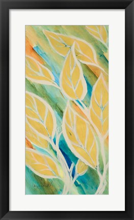 Framed Swaying Leaves II Print
