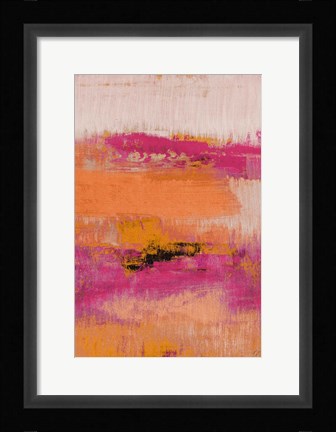 Framed Orange Quiet Midnight Print