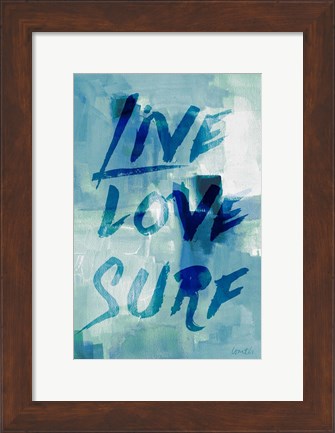 Framed Blue Waves II Print