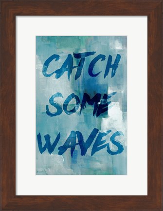 Framed Blue Waves I Print