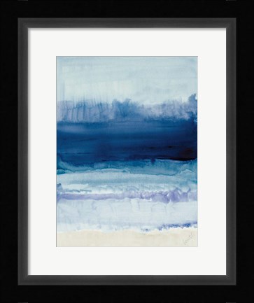 Framed Blue on Blue I Print