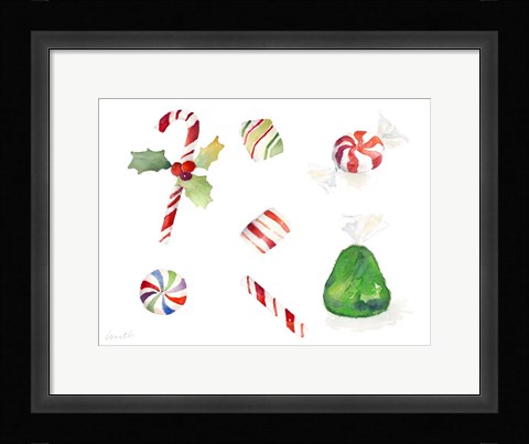 Framed Christmas Candies Print