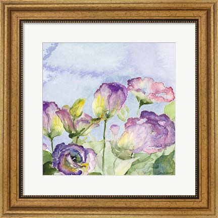 Framed Purple Garden II Print