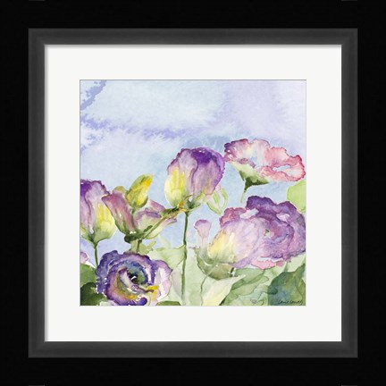 Framed Purple Garden II Print