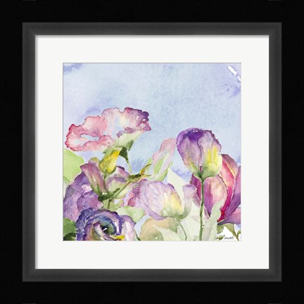 Framed Purple Garden I Print