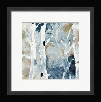 Framed Blue Upon the Hill Square I Print