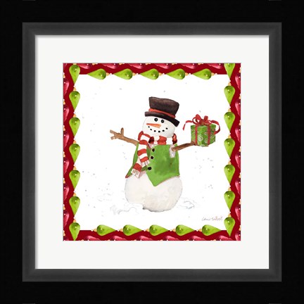 Framed Christmas Snowman II Print
