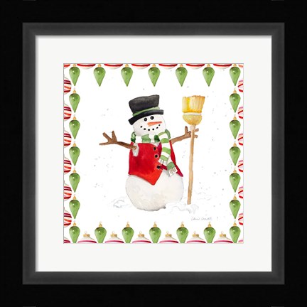 Framed Christman Snowman IV Print