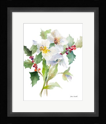 Framed Christmas Bouquet II Print