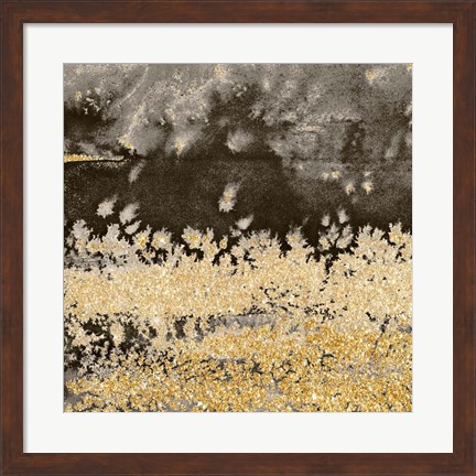 Framed Gold Winds Square I Print