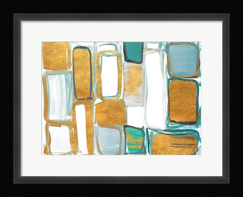 Framed Gold Standing Imitation I Print