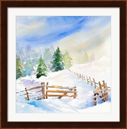 Framed Snowy Serenity I Print