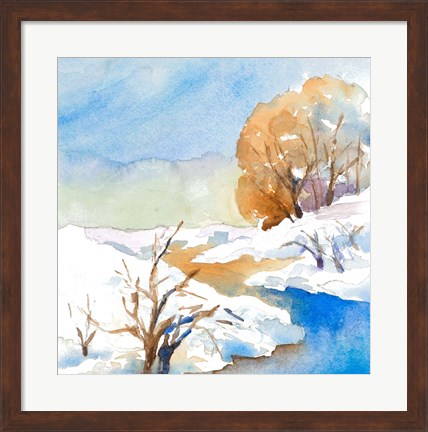 Framed Snowy Serenity II Print
