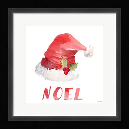 Framed Holiday Hat Sentiment II Print