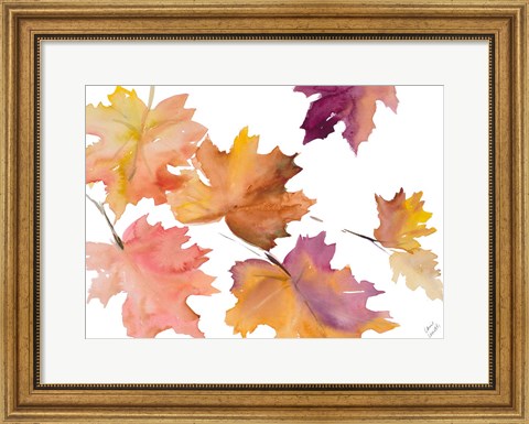 Framed Harvest Leaves I Print