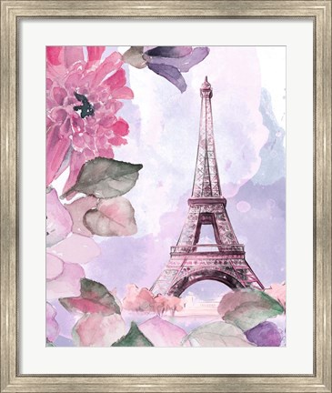 Framed Parisian Blossoms I Print