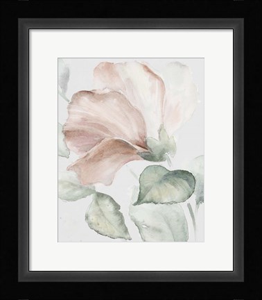 Framed Neutral Hibiscus I Print
