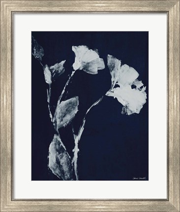 Framed Floral Whisper In The Dark II Print