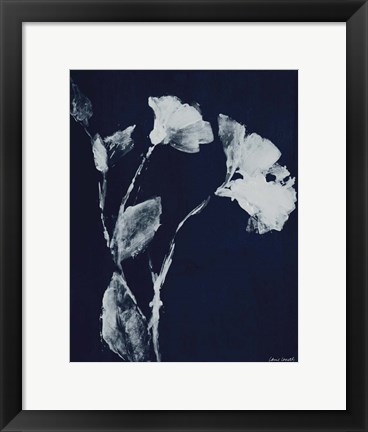 Framed Floral Whisper In The Dark II Print