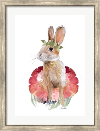 Framed Ballet Bunny I Print