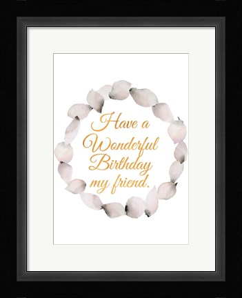 Framed Wonderful Birthday Print