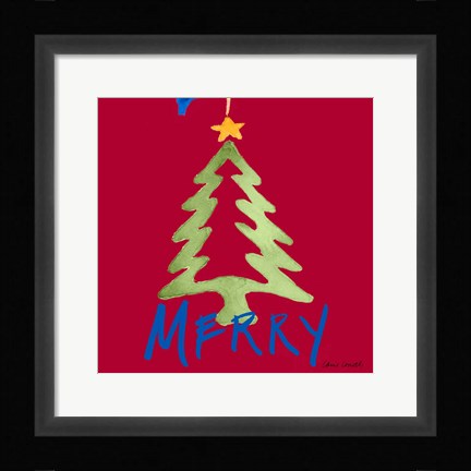 Framed Christmas Ornaments II Print