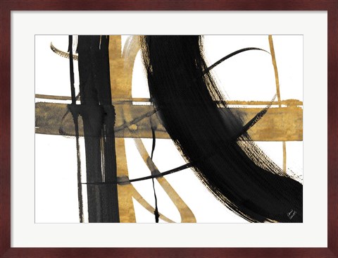 Framed Urban Vibe with Gold I Print