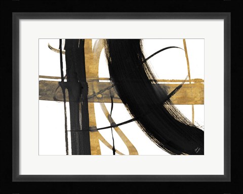 Framed Urban Vibe with Gold I Print