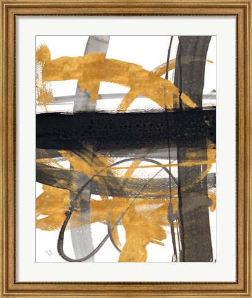 Framed Urban Vibe With Gold III Print