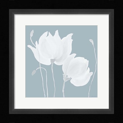Framed White Floral Sway Print