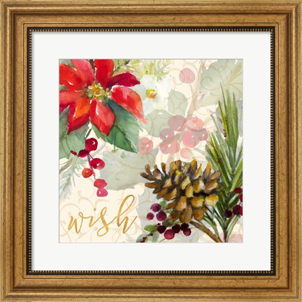 Framed Holiday Wishes IV Print