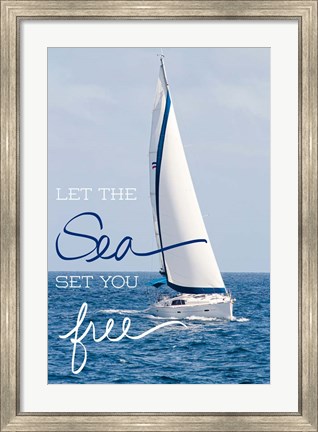 Framed Let The Sea Print