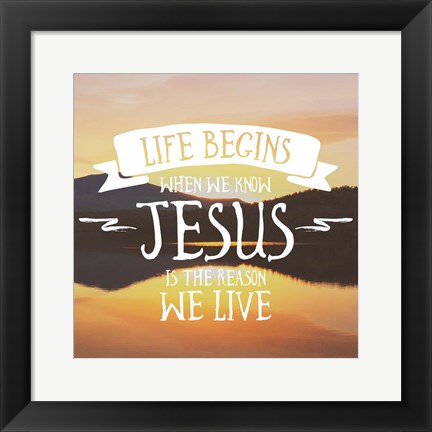 Framed Life Begins Print