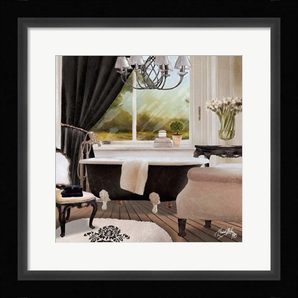 Framed Chandelier Bath II Print