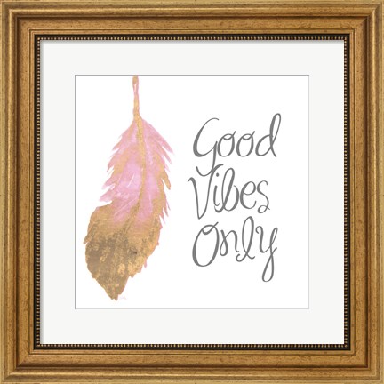 Framed Good Vibes And Smiles II Print