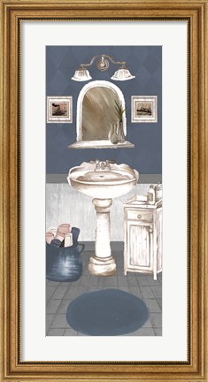 Framed White Wash Bath II Print