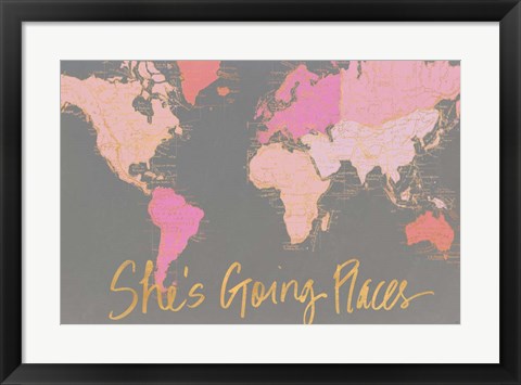 Framed She&#39;s Going Places Print