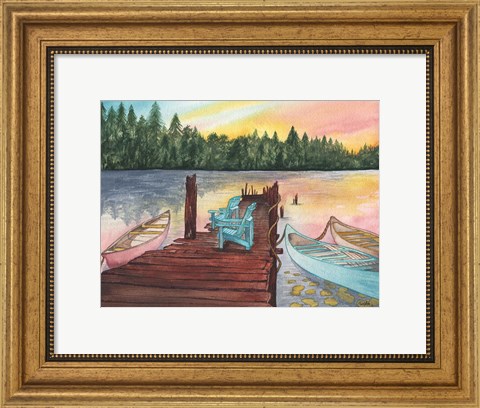 Framed Lake Sunsets Print