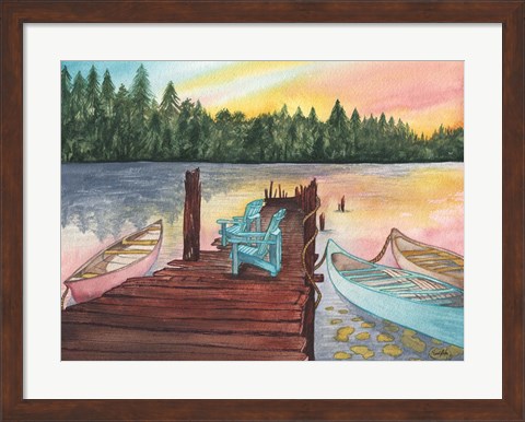 Framed Lake Sunsets Print