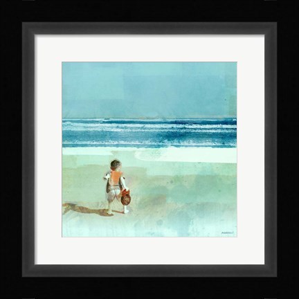 Framed Beach Day Throwing Print