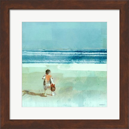 Framed Beach Day Throwing Print