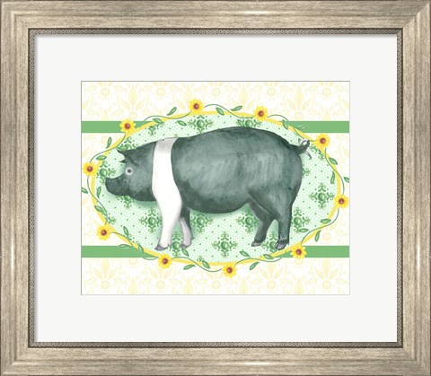Framed Piggy Wiggy II Print