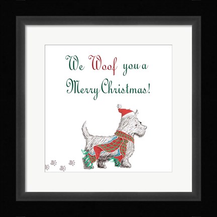 Framed Woof Holiday Pack II Print