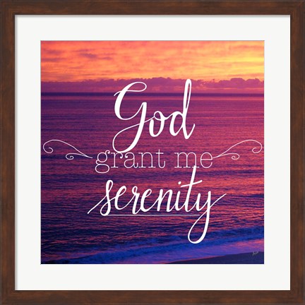 Framed God Grant Me Serenity Print