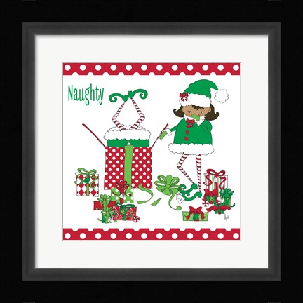 Framed Naughty Elves Print