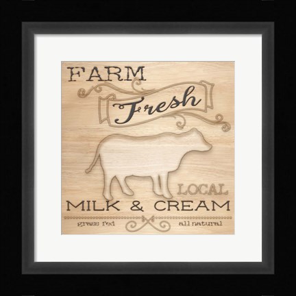 Framed Country Organic Dairy I Print