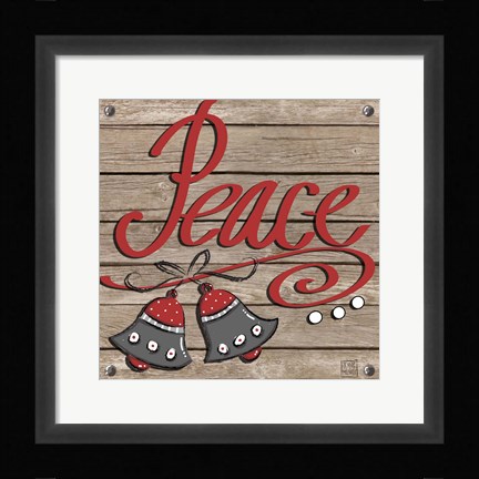 Framed Holiday Feelings on Wood I Print